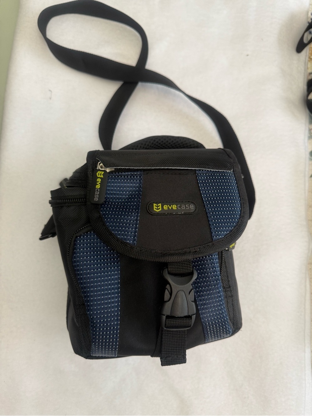Men's Black & Blue Messenger Camera Bag